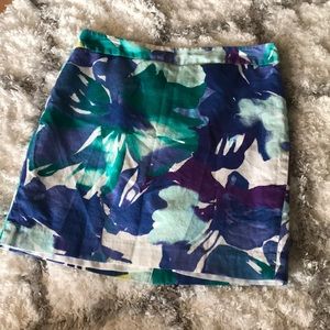 LOFT Skirt-purple, teal/aqua and blue. Stretchy